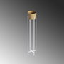 Aberto Design GED-024-C Maceta Decorativa Blanco y Dorado de 108 cm